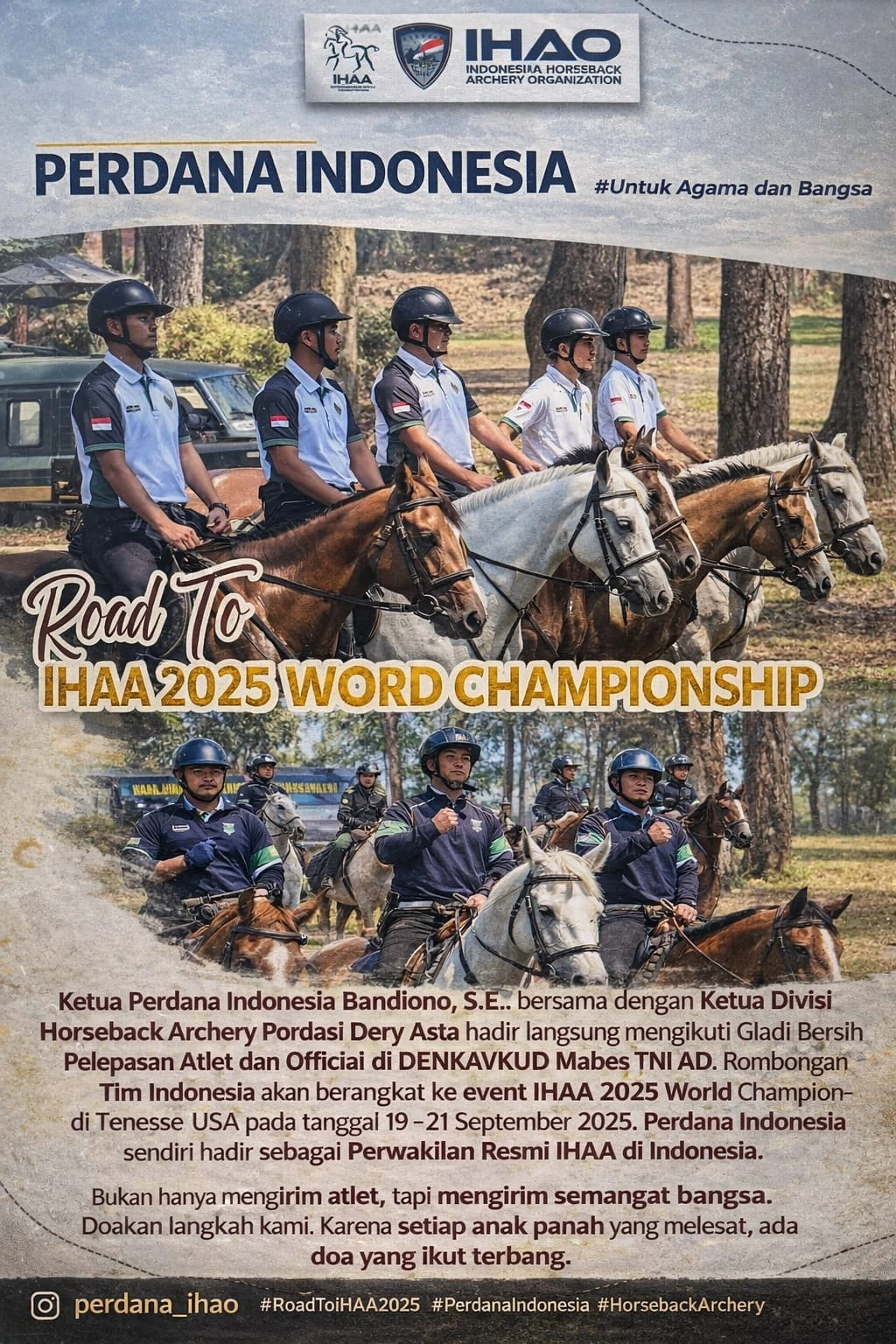 Road to IHAA 2025 World Championship: PERDANA Indonesia Siap Bawa Nama Bangsa ke Panggung Dunia